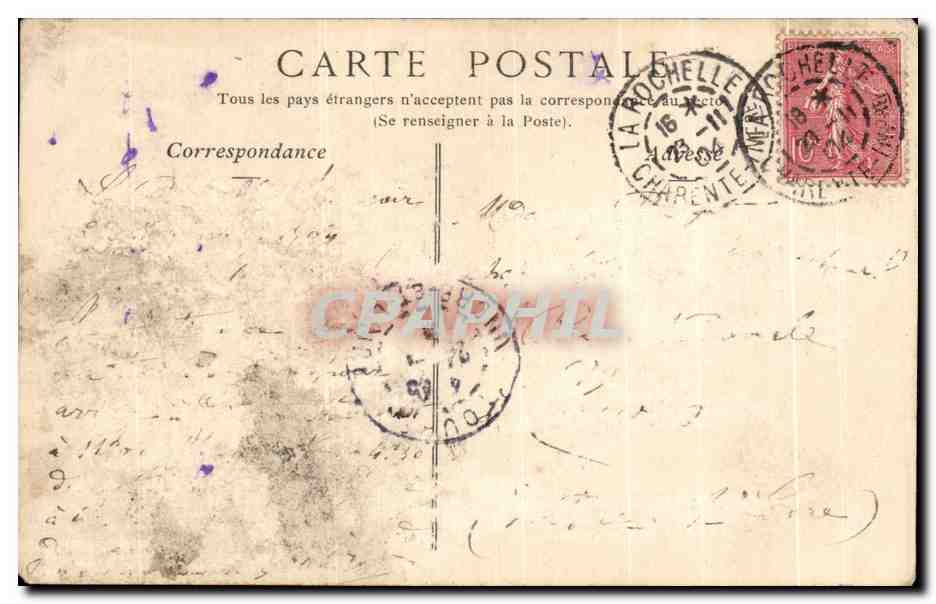 CPA Ricbelieu sur la Digue de la Rochelle Henri Motte  — Verso