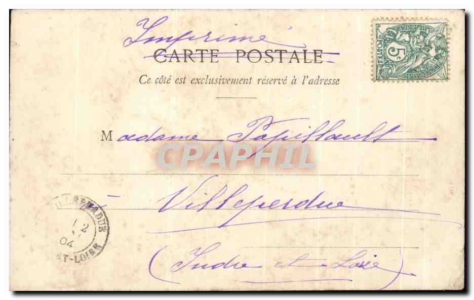 Nouvel An — Mort et Enfance — Phototype A. Brabant & Cie, Nancy — Verso