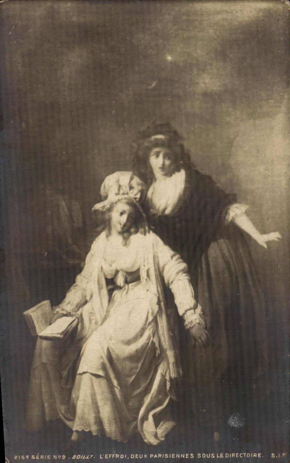 CPA Boilly L'Effroi Deux parisiennes sous le Directoire 