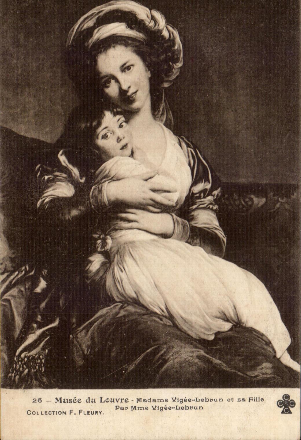 CPA Musee du Louvre madame Vigee Lebrun at sa Fille Par mme Vigee Lebrun