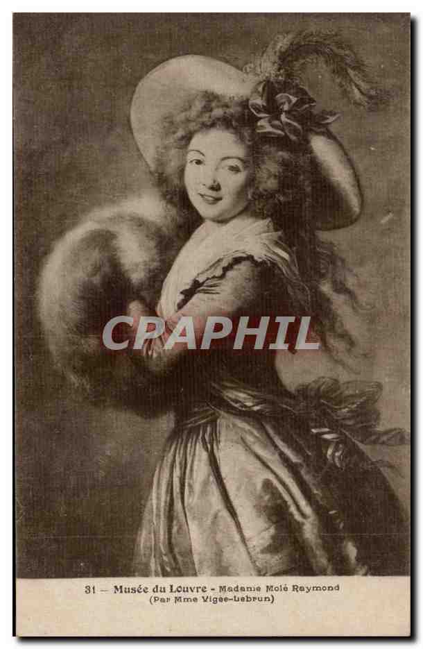 Madame Molé Raymond — Portrait au musée du Louvre — (Par Mme Vigée-Lebrun) — Collection F. Fleury