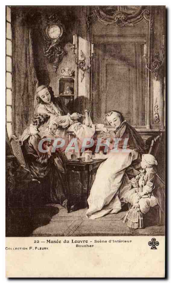 Musée du Louvre — Scène d'Intérieur — Boucher — Collection F. Fleury, n°22