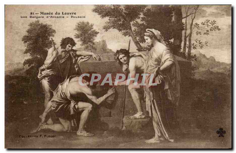 CPA Musee du Louvre Les Bergers d'Arcadie Poussin