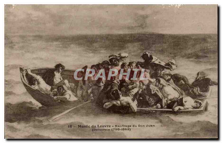 CPA Musee du Louvre Naufrage du Don Juan Delacroix