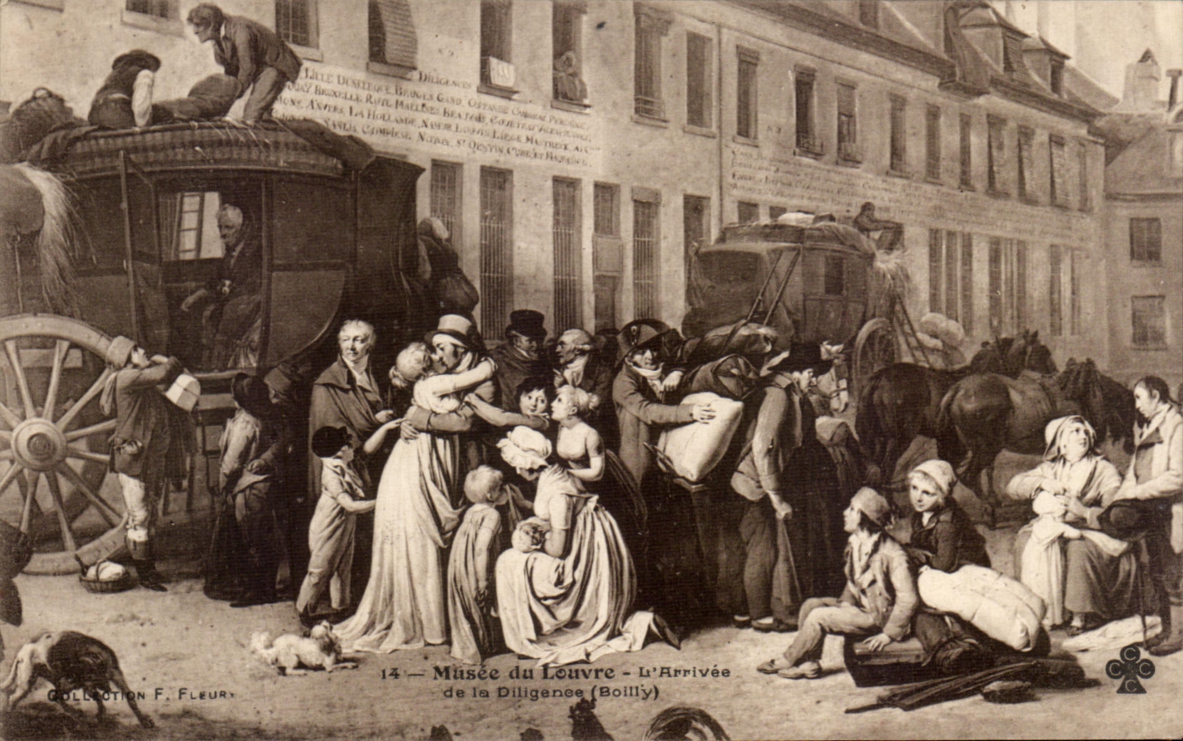 CPA Musee du Louvre L'Arrivee de la Dillgence Boilly