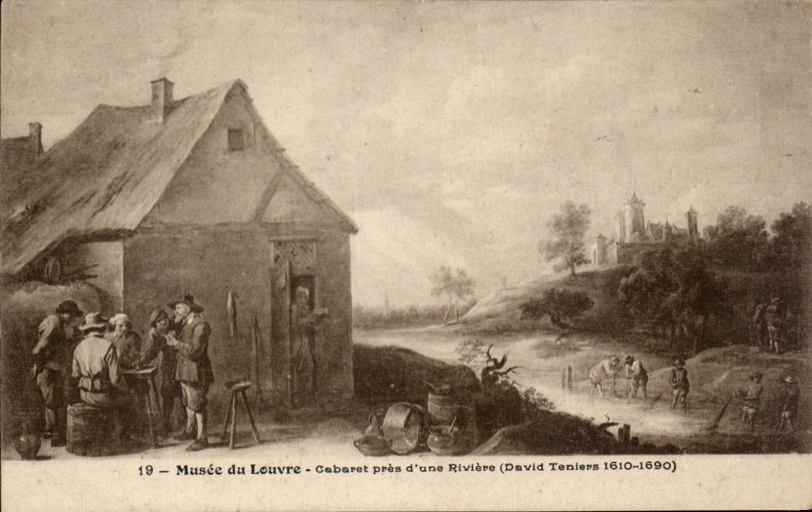 CPA Musee du Louvre cabaret pres d'une Riviere David Teniers