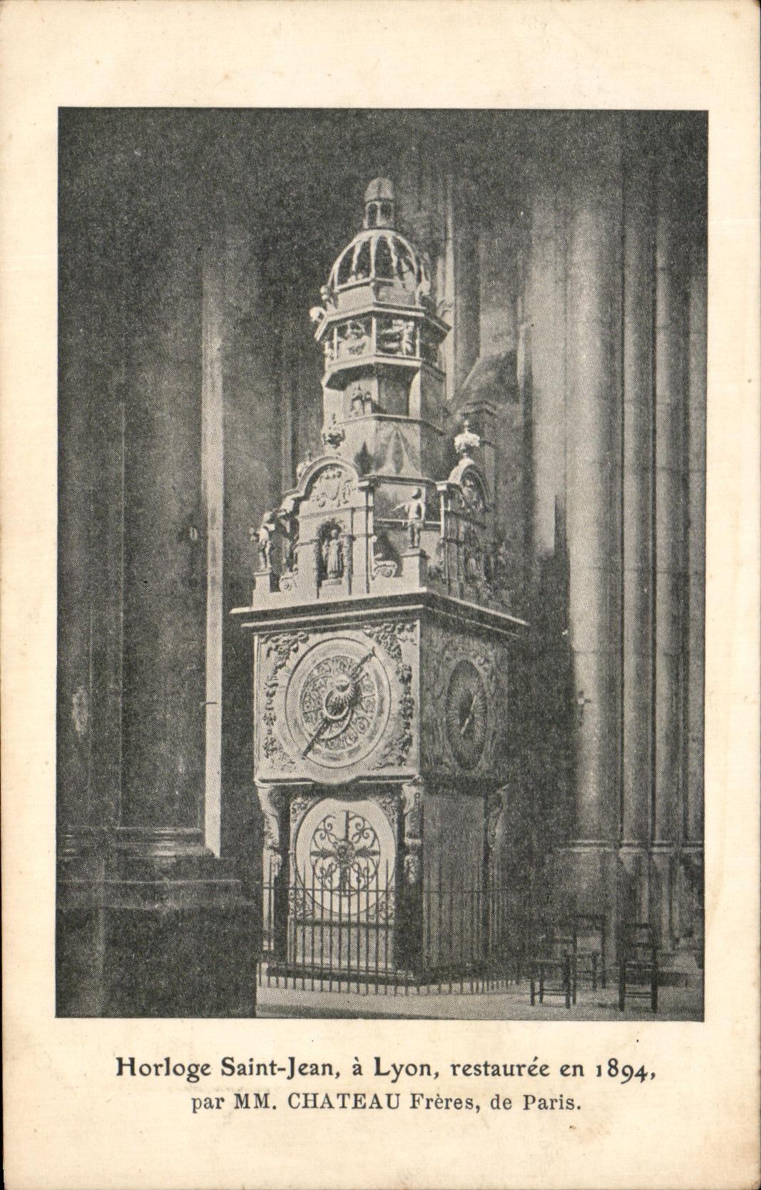 CPA Horloge Saint Jean a Lyon restauree en 1894 Chateau Freres