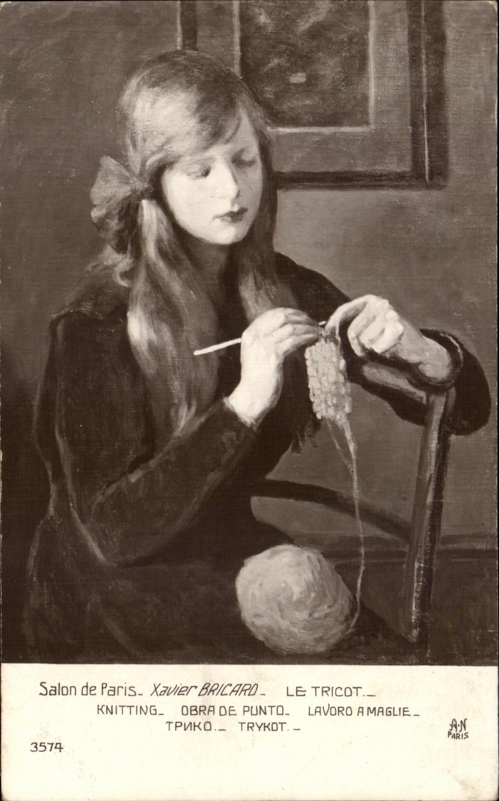 CPA Salon de Paris xavier Bricard le tricot