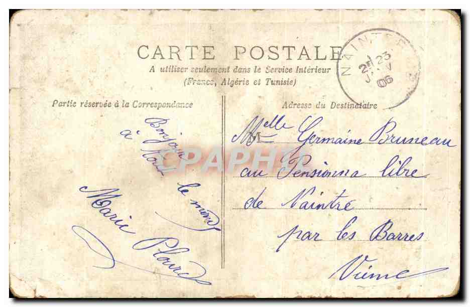 Survint Margot — Garten-Szene — P.W. Paris — Rückseite