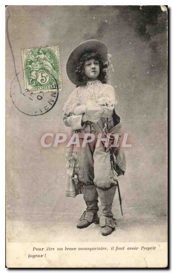CPA Pour etre un Brave Mousquetaire Enfant