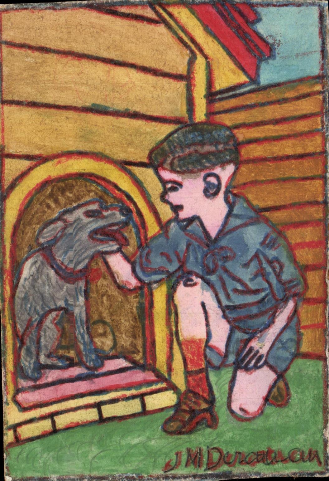 Image enfant et son chien