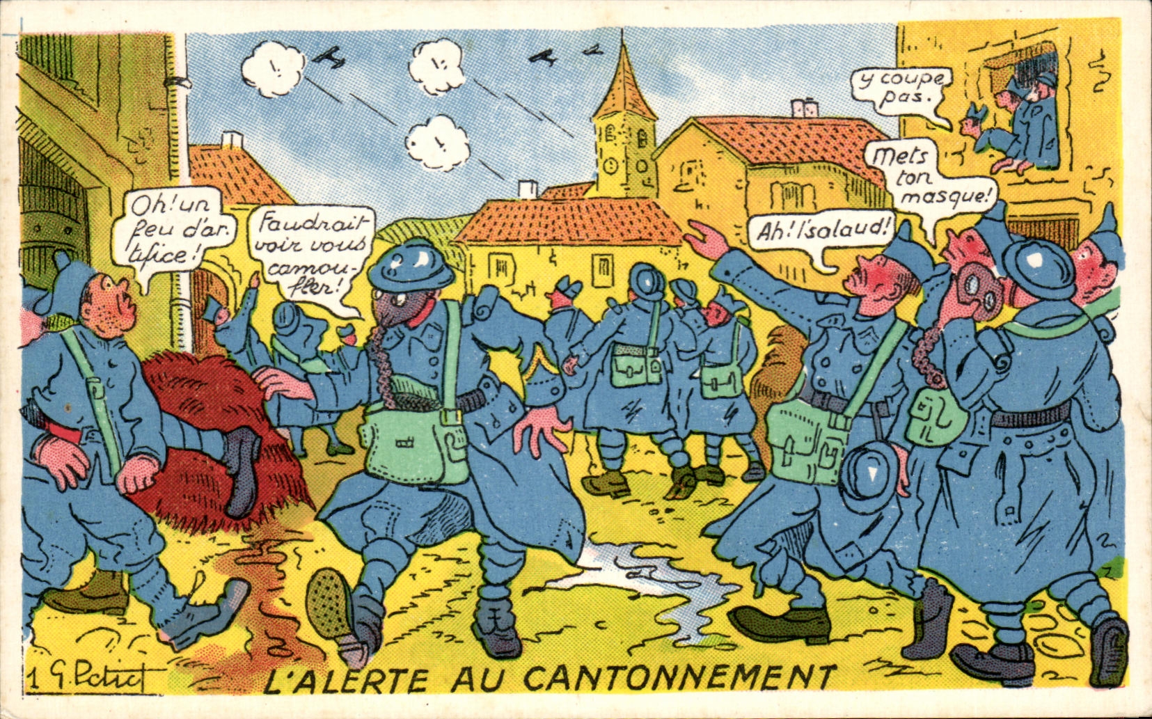 CPA L'Alerte Au Cantonnement Militaria