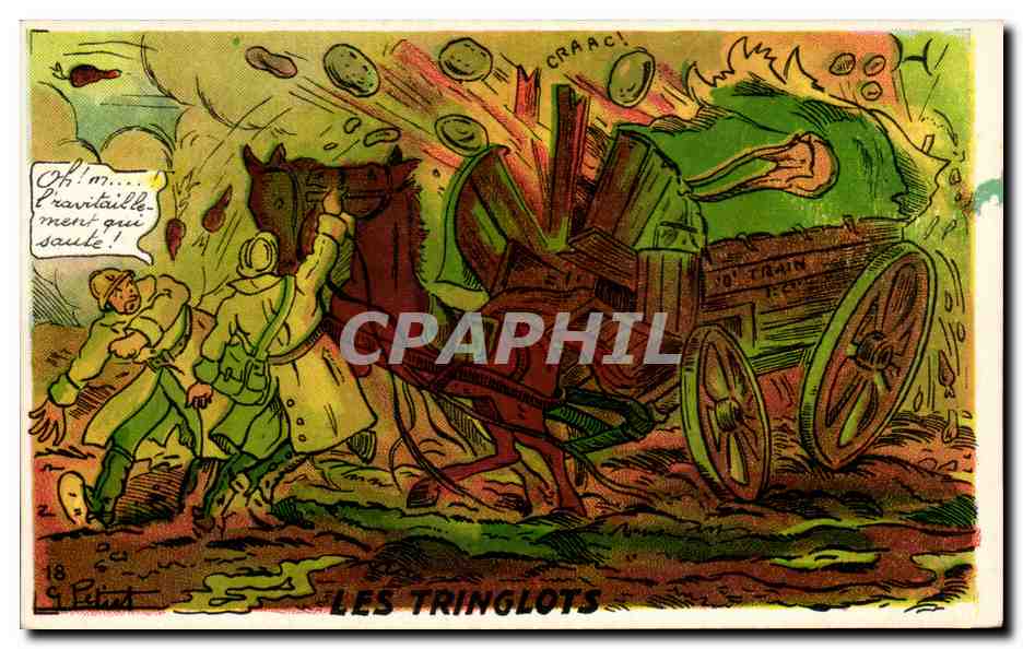 CPA Les Tringlots Militaria