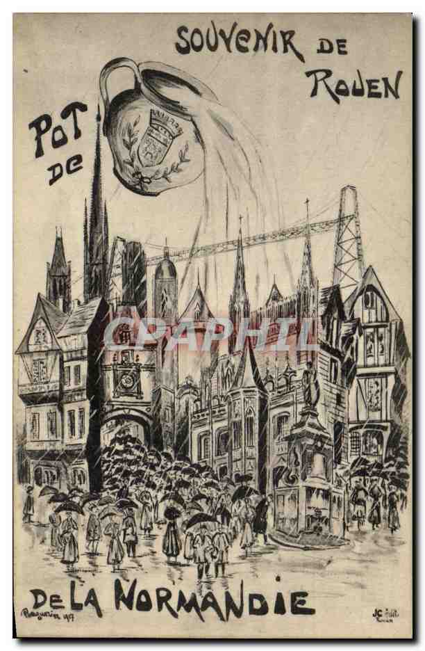 CPA Souvenir de Rouen pot de La Normandie