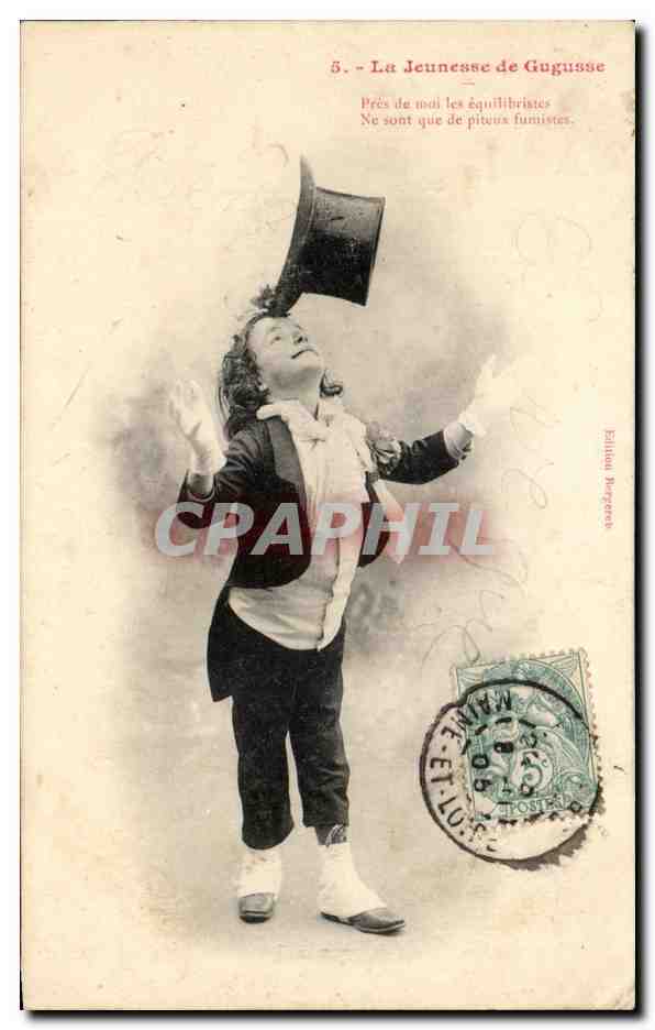 CPA La Jeunesse de Gugusse Pres de mai les equilibristes Ne sont quie de pitens fumistes
