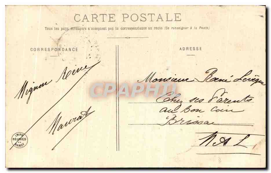 CPA La Jeunesse de Gugusse Hien que de taille minuscule je suis plus forr que fen Hercule — Rückseite