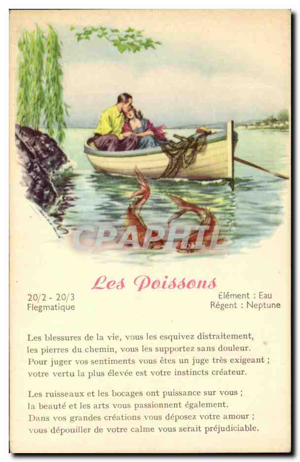 CPA Les Poissons Les Blessures de la vie Zodiaque