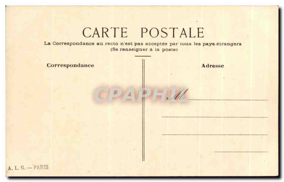 Chasse au poulet — scène de silhouette — A.L.G. — Paris — Achterkant