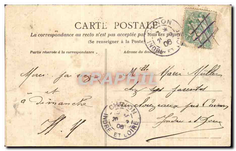 CPA En Normandie la partie de dominos Folklore — Verso