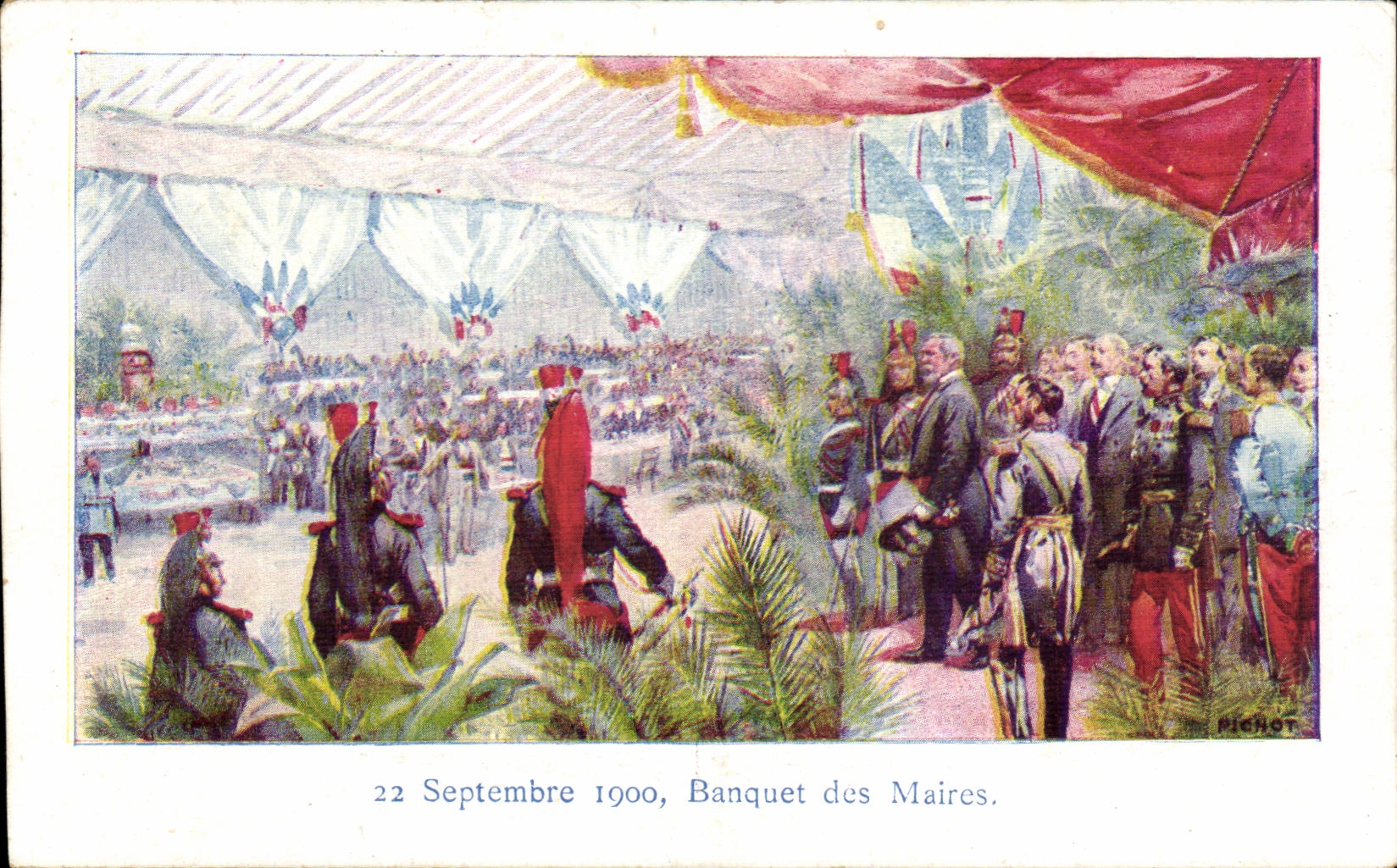 CPA Banquet des Maires 22 septembre 1900 Militaria 