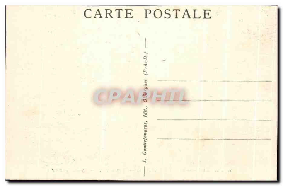 CPA Le Mont Dore Paysage route du Sancy Attelage Boeufs — Verso