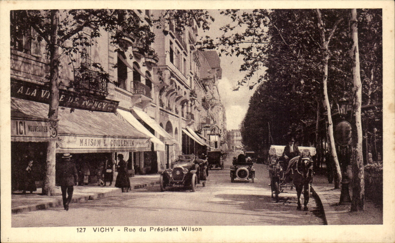 CPA Vichy Rue Du President Wilson Maison Guillemin 