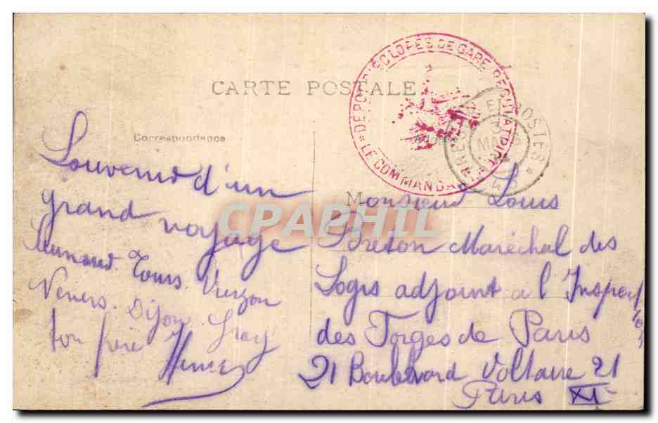 CPA Gray Le Haute Saone Illustree Gray Avenue Carnot Caisse D'Epargne — Rückseite