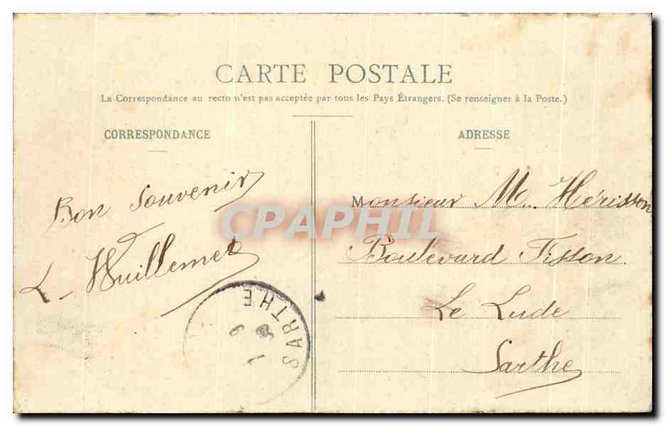 CPA Alencon Rue Principale De La Ville St Blaise — Rückseite