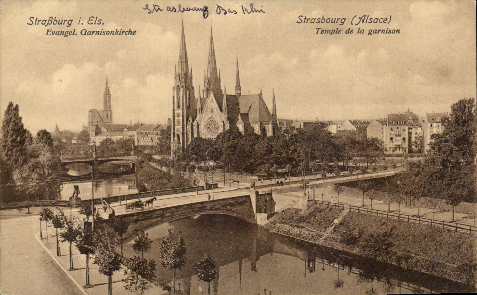 CPA Strasbourg Temple De La Garnison