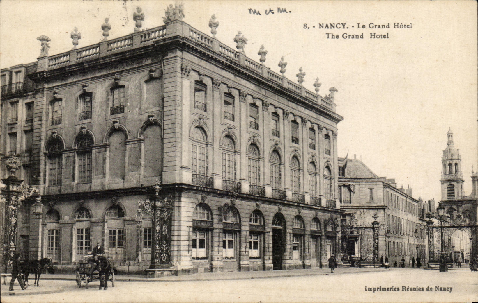 NANCY - Le Grand Hôtel — Imprimeries Réunies de Nancy, n°8