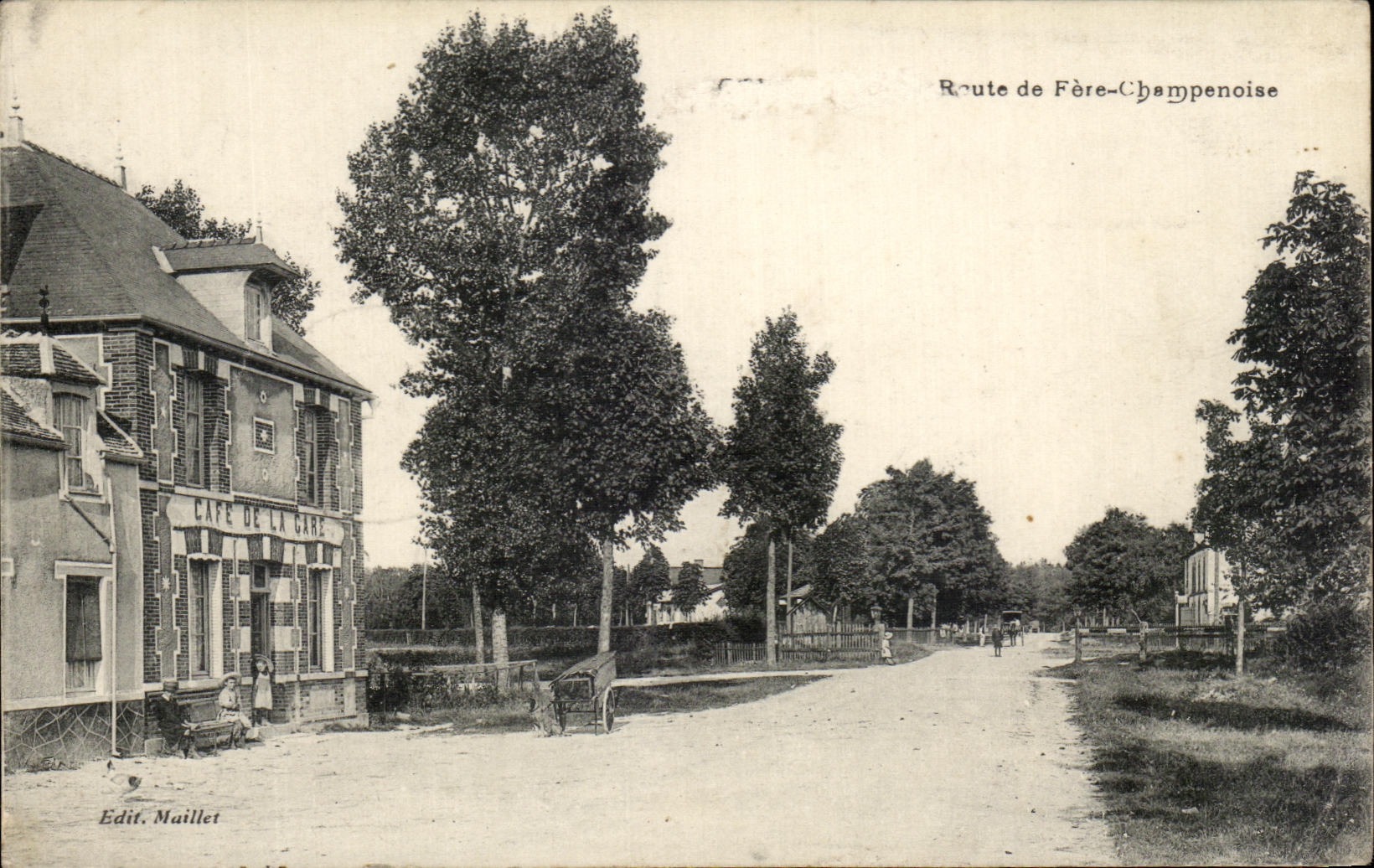 Route de Fère-Champenoise — Café de la Gare — Edit. Maillet