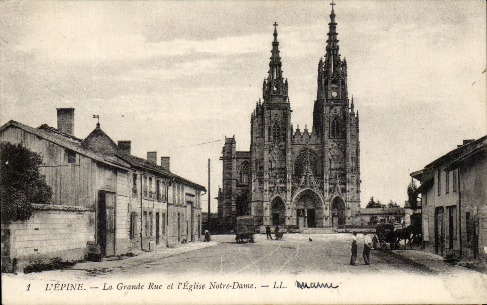 L'Épine — La Grande Rue et l'Église Notre-Dame — LL. Maume