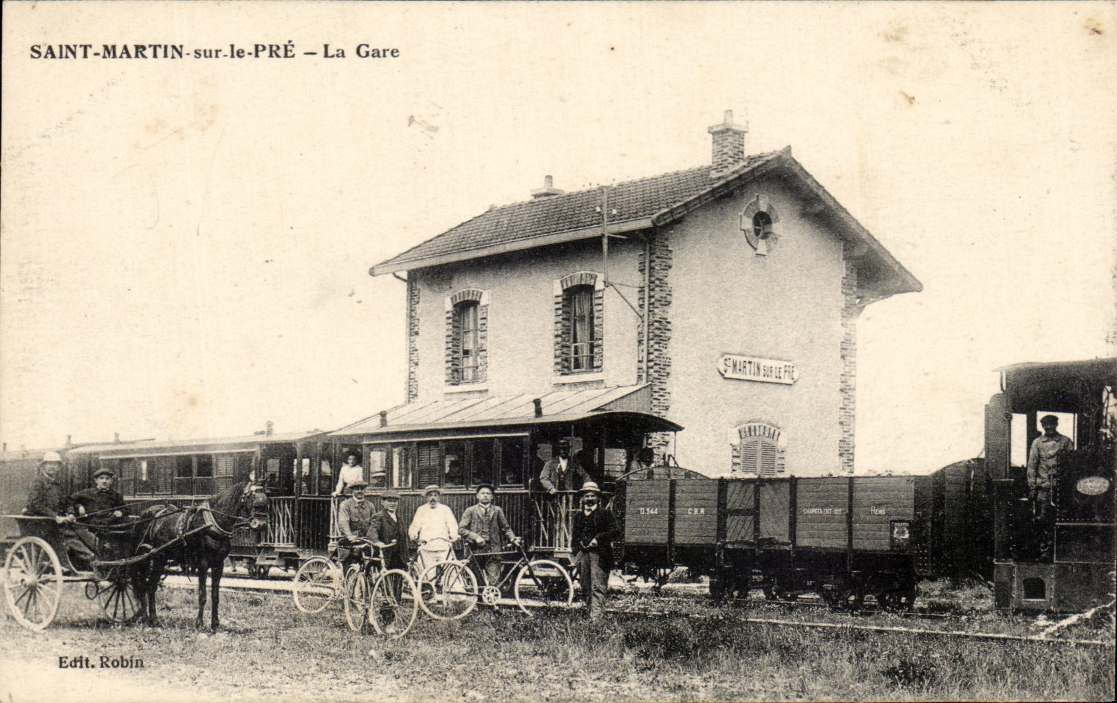 Saint-Martin-sur-le-Pré — La Gare — Edit. Robin