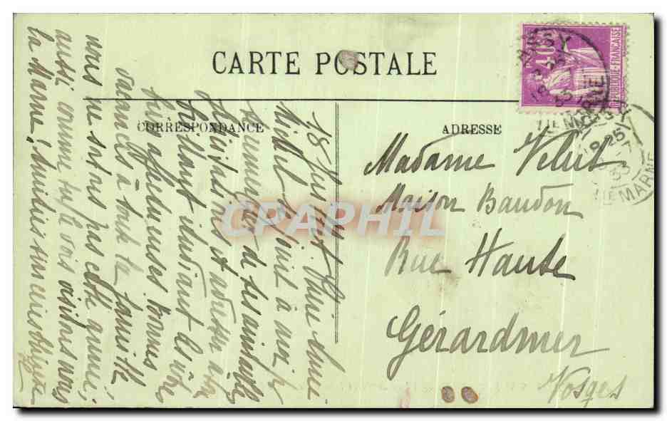 Chalons-sur-Marne — Place de l'Hôtel-de-Ville — LL. N°41 — Verso