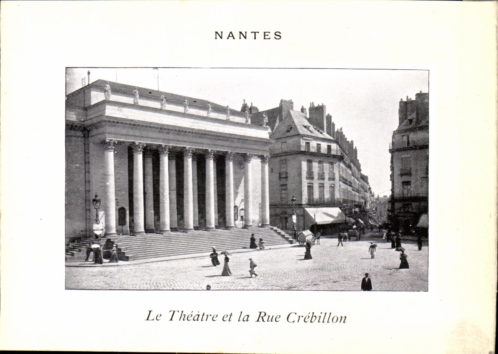 CPA Nantes Le Theatre et la Rue Crebillon