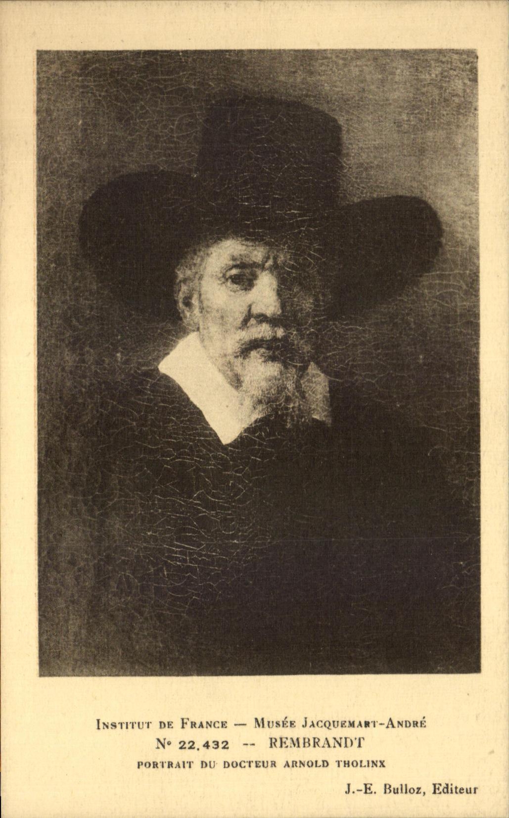 Portrait du Docteur Arnold Tholinx — Rembrandt — J.-E. Bulloz, Éditeur