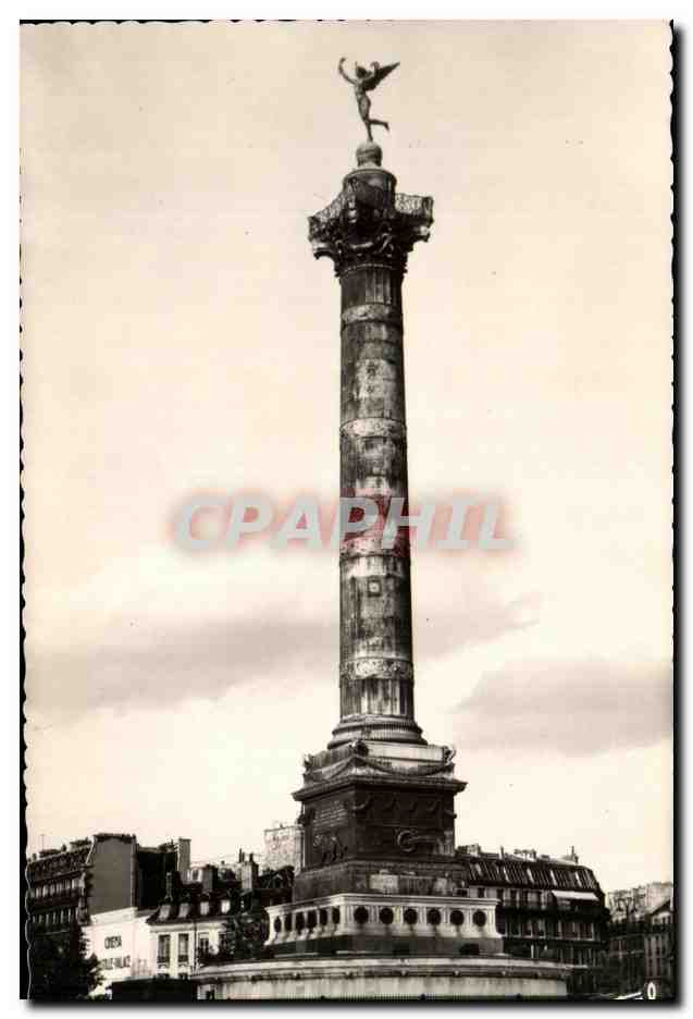 CPA Paris Piace de la Bastille et Colonne de Juillet Colonne en bronze erigee en 1831