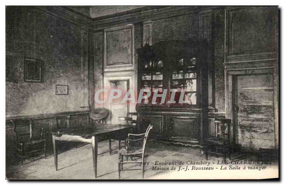 CPA Environs de Chambery Les Charmettes Maison de JJ Rousseau La salle a manger