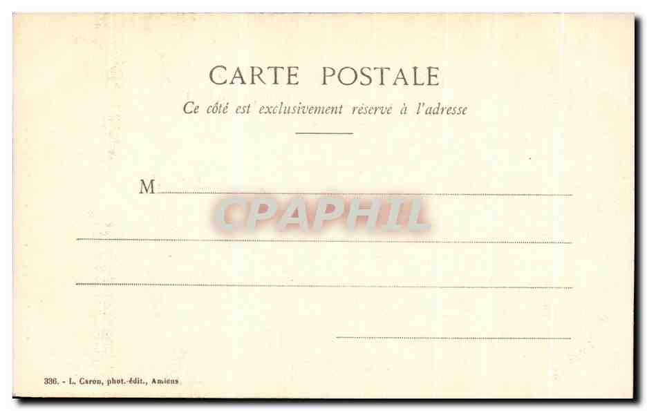 CPA Amiens Cathedrale Tympan du Porche de la Vierge Mere — Rückseite