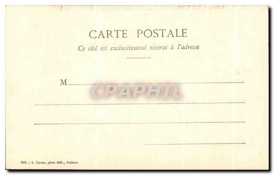 CPA Amiens Cathedrale Porche De St Firmin — Back