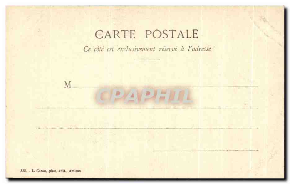 CPA Amiens Cathedrale Porche De La Vierge Mere — Rückseite