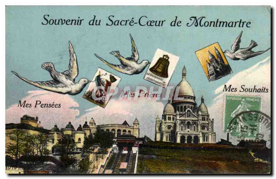 CPA Souvenir Du Sacre Coeur De Montmartre Paris Colombes 