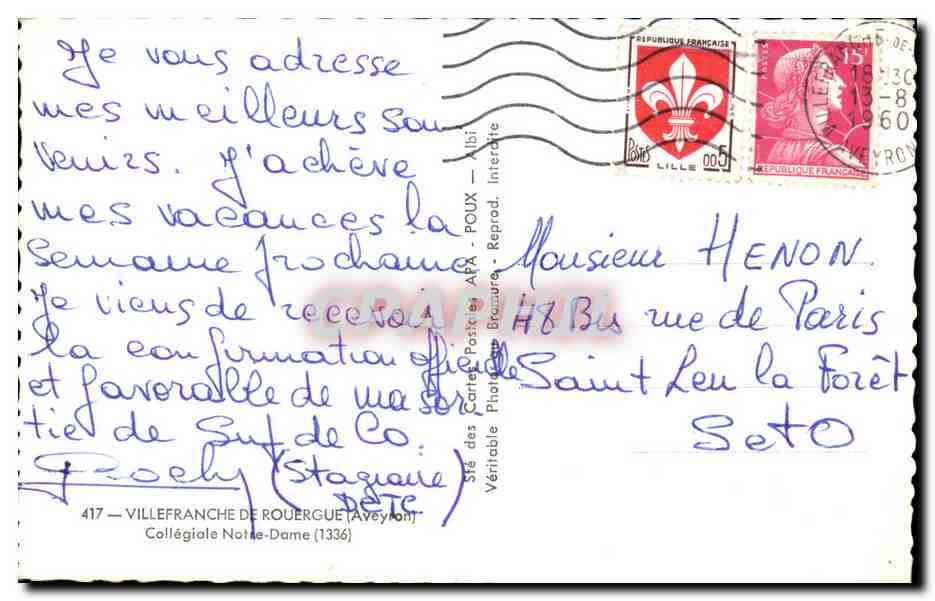 Villefranche-de-Rouergue — Collégiale Notre-Dame — éditeur APA — Reverso