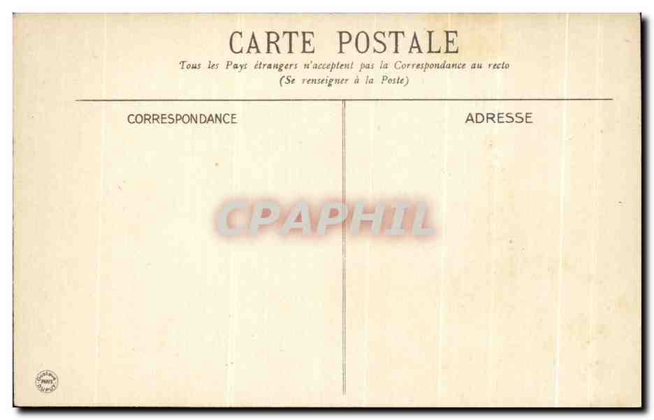 CPA Vichy Hopital Militaire Militaria — Verso