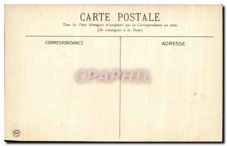 CPA Vichy Statue de la Charitte Entree de L'Hopital Civil — Verso