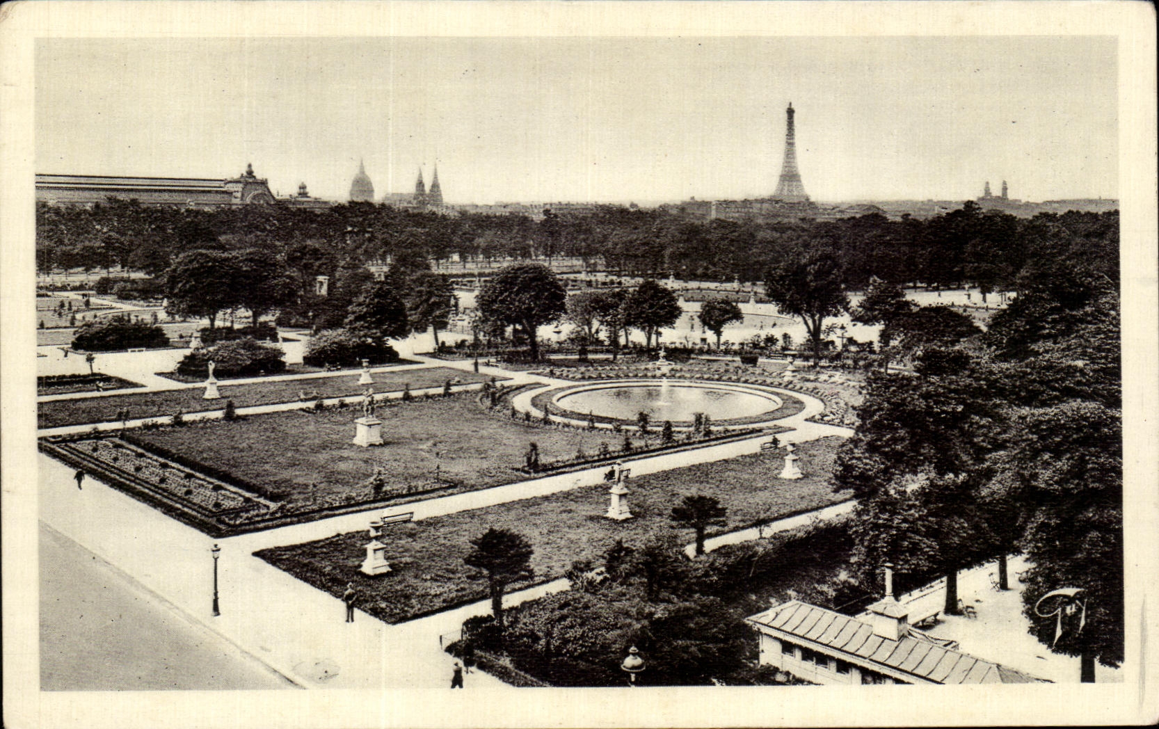 Jardin des Tuileries — Paris — éditeur A. Leconte, 38 Rue Sainte-Croix-de-la-Bretonnerie