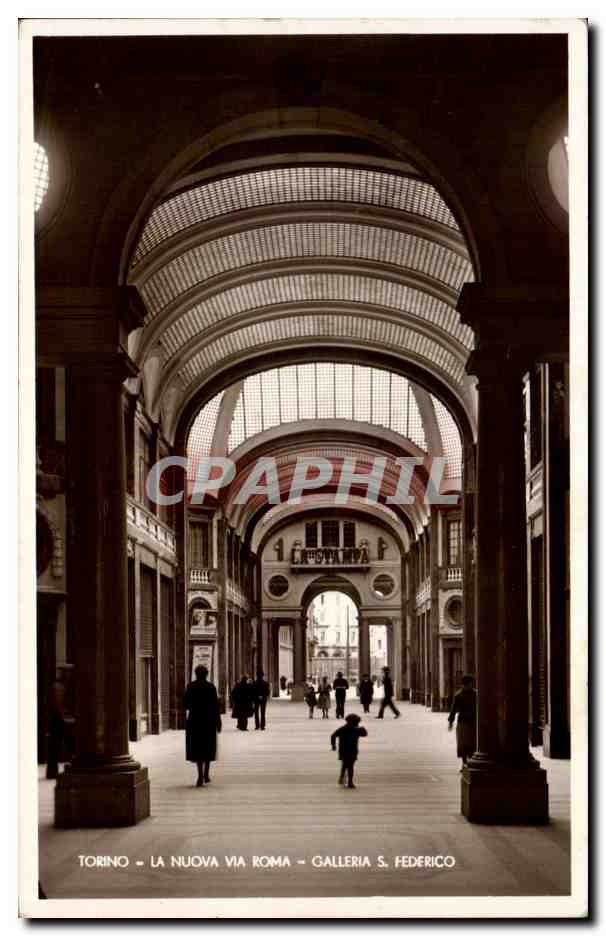 CPA Torino La Nuova Via Roma Galleria S Federico