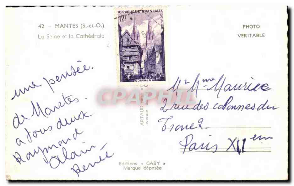 Mantes-la-Jolie — La Seine et la Cathédrale — Éditions GABY — Reverso