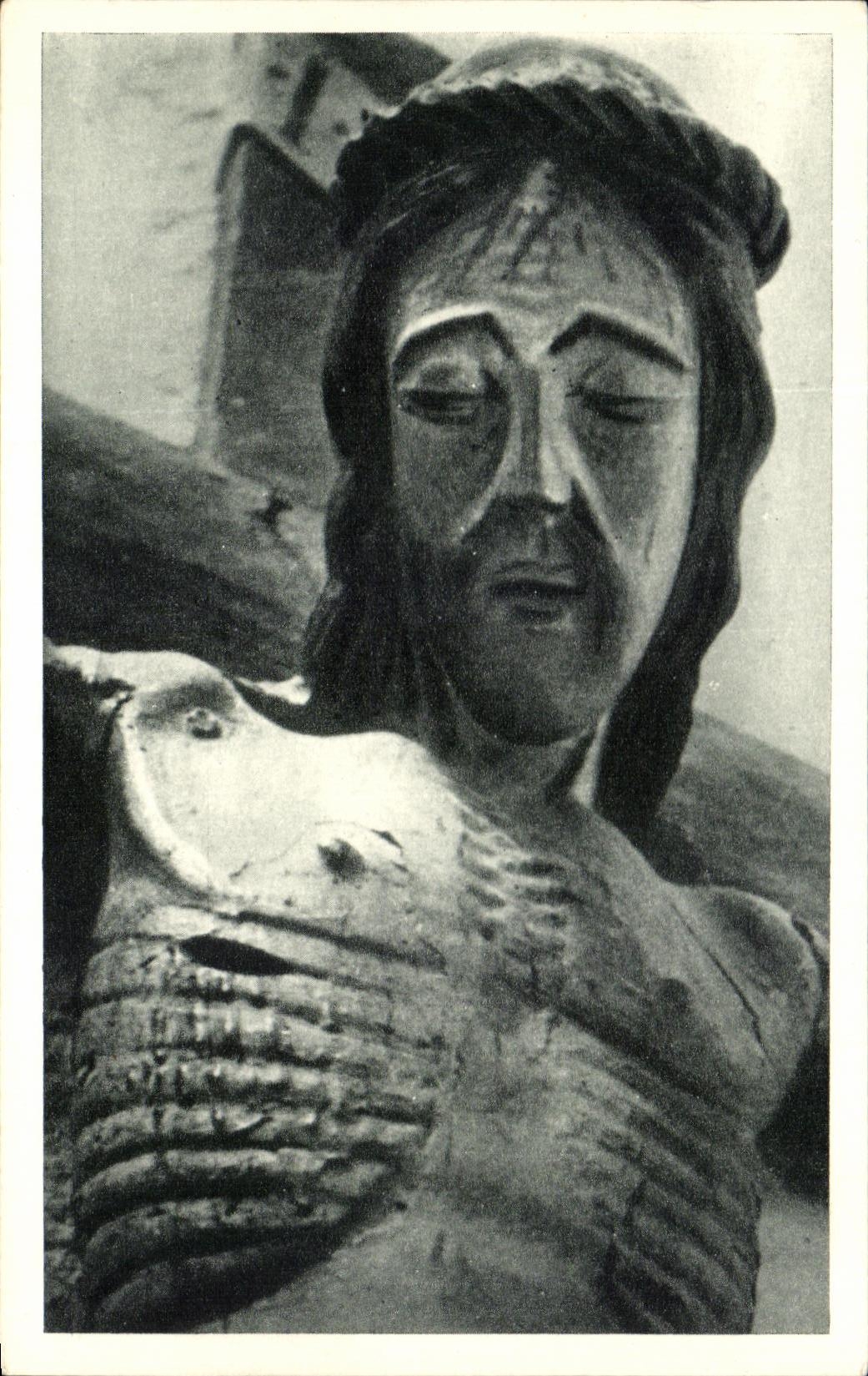 St-Savin — Christ du XIVe siècle — Photo P. d'Aubuisson - Recto