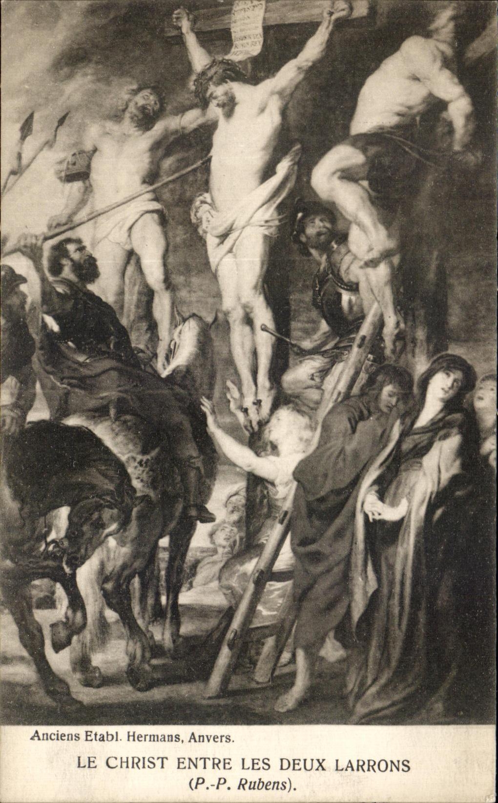 CPA Le Christ Entre Les Deaux Larrons Rubens